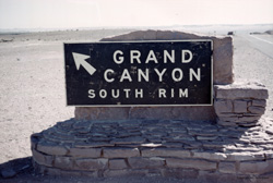 good quality scan of South Rim sign