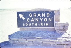 Poor quality scan of South Rim sign